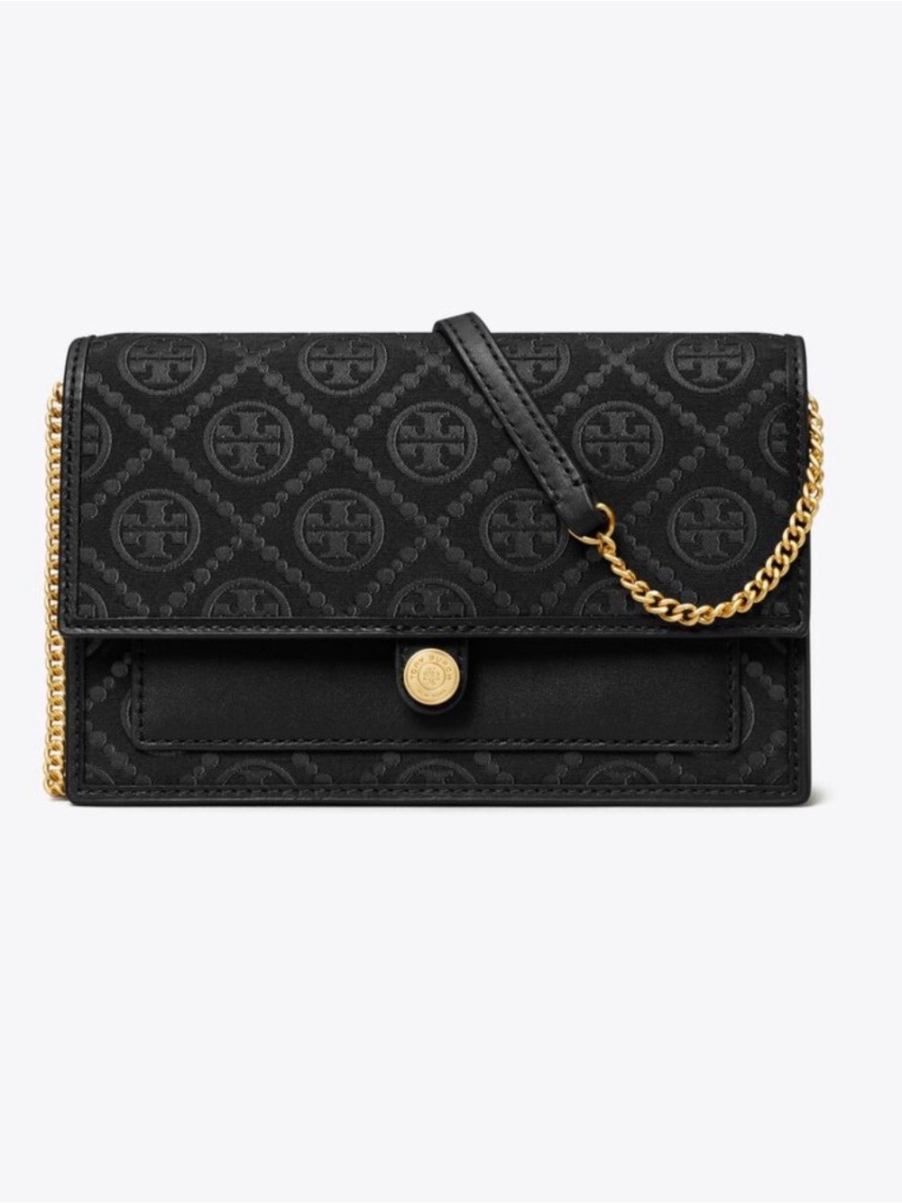 TORY BURCH MINI CROSSBODY T Monogram Chain Wallet